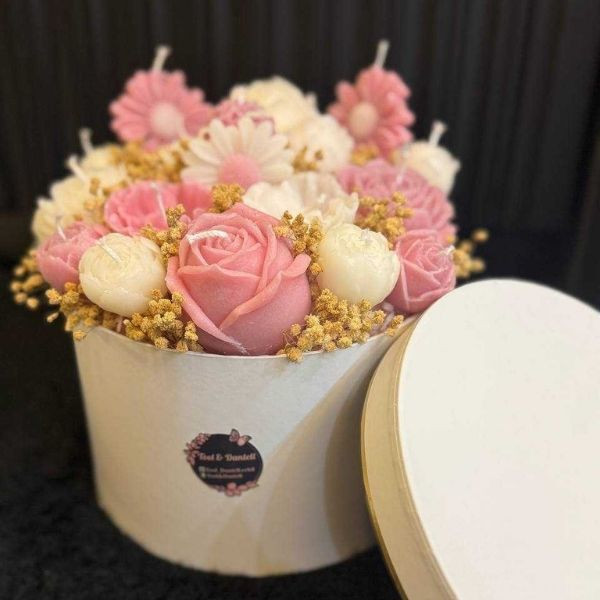 Medium size Handmade Flower Bouquet Candles